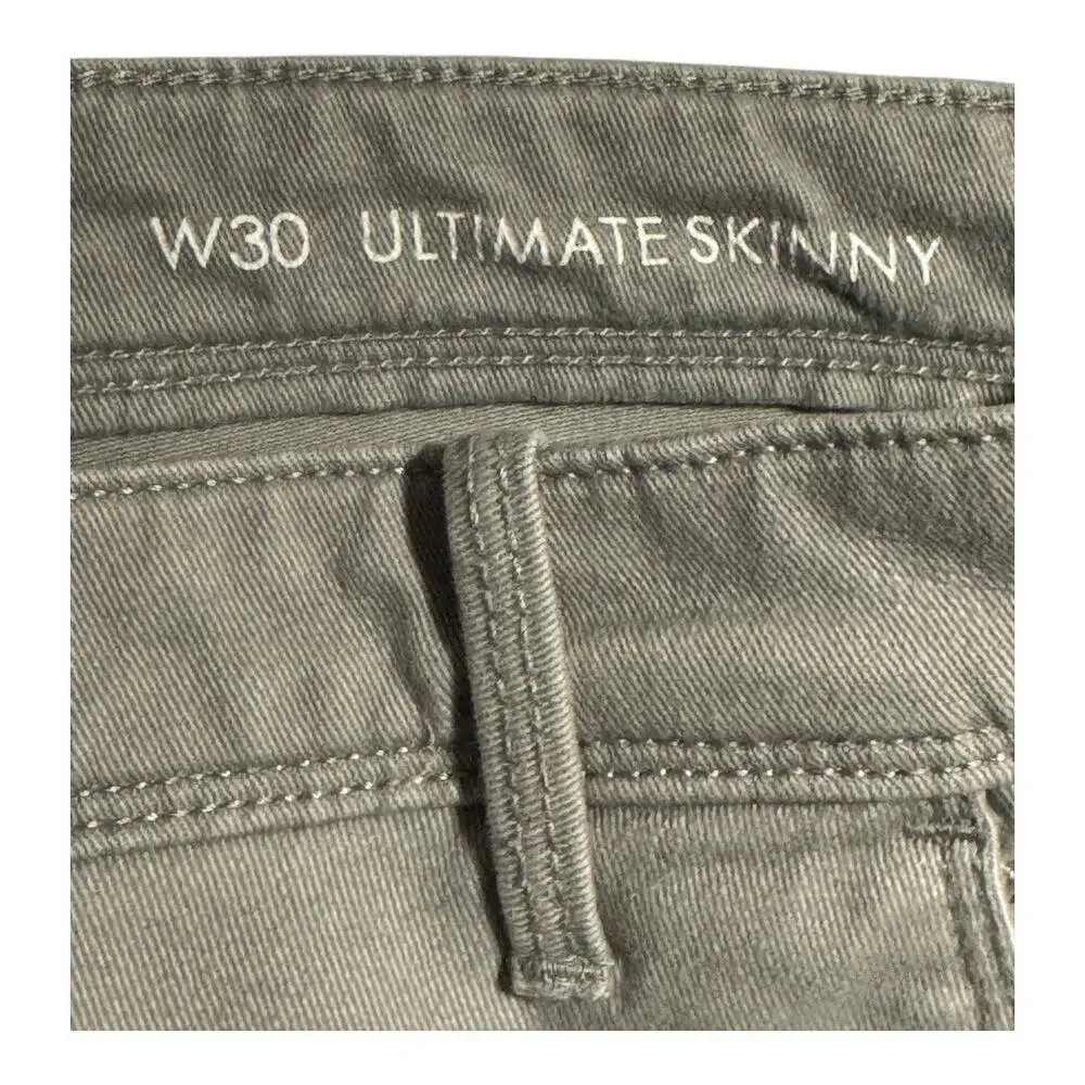 Calvin Klein‎ Women's Cropped Ultimate Skinny Jeans Gray Stretch Size 10 (30)